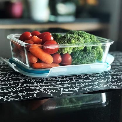 Kit Potes de Vidro Herméticos 640ml com Vedação Total e 4 Travas 